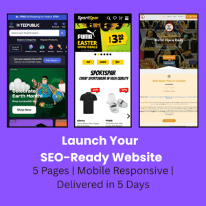 Starter website design service by Digital IT Centre – SEO-optimized 5-page responsive website with plugin setup